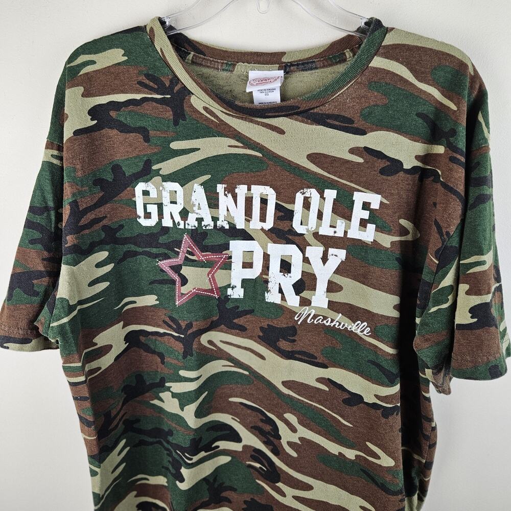 Grand Ole Opry Nashville Tee shirt XL Camo unisex Graphic Print
